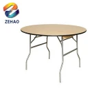 Wholesale cheap hotel restaurant Plastic Folding table round used for banquet outdoor