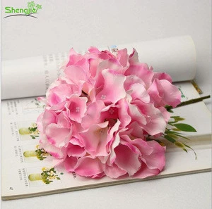 Wholesale cheap large artificial hydrangea flower head for wall