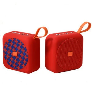 Wholesale ChinaImport Cheap Speaker Wireless Portable Mini Fabric Cube Speaker Music With FM Radio