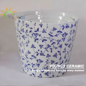 Wholesale Chinese Blue And White Ceramic Planter Flower Pots