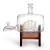 Import Wholesale Custom Crystal fancy glass decanter Glass Wine Barrel With Wooden base from China