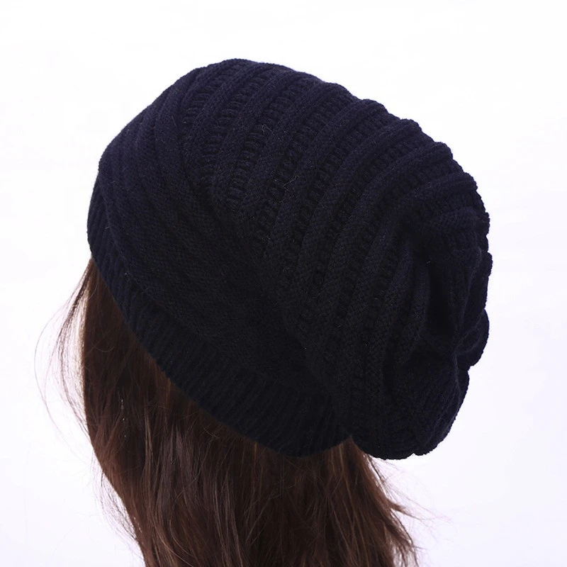 Wholesale Custom Stylish knitted hats earflap Bonnet Bun hat knitted Beanie winter hats for women