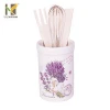 Wholesale elegant Flower Ceramic utensil holder for kitchen storage
