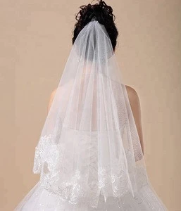 Wholesale Fingertip Wedding Veil Personalized Bridal Wedding Lace Veil