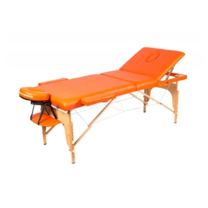 Wholesale Foldable High Quality Hardwood Fram Used In SPA And Beauty Adjustable Height  3-Section Wooden Massage Table