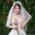 Import Wholesale Hot Sale In Stock Beige Veils Bead Edge Tulle One-Layer Wedding Veil High Quality Soft Bridal Illusion veils from China
