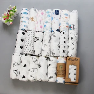 Wholesale Hot Sale Pure Cotton Gauze Bath Towel 2 Layers Baby Wrap Newborn Swaddling Cart Seat Cover Kids Muslin Blanket