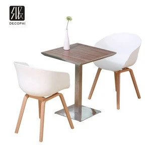 Wholesale Hot Sell High Quality Solid Wood Restaurant Table set Modern Coffee Shop Cafe Table Set With Chair