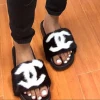 Wholesale Indoor Women Real Mink Fur Slides Sandals Slippers