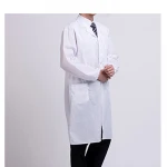 wholesale Long-sleeved white lab coat experimental uniform cotton White workwear  food factory work suit