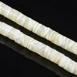 Wholesale Natural White Shell Puka Style Irregular Disc Bead Shell Heishi Beads For Necklace &amp; Bracelet Jewelry Making