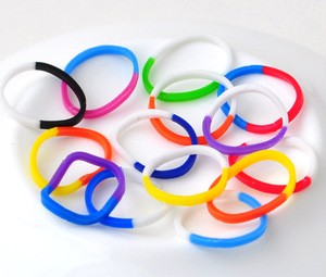 wholesale New colorful crazy loom bands in half color RL-0055
