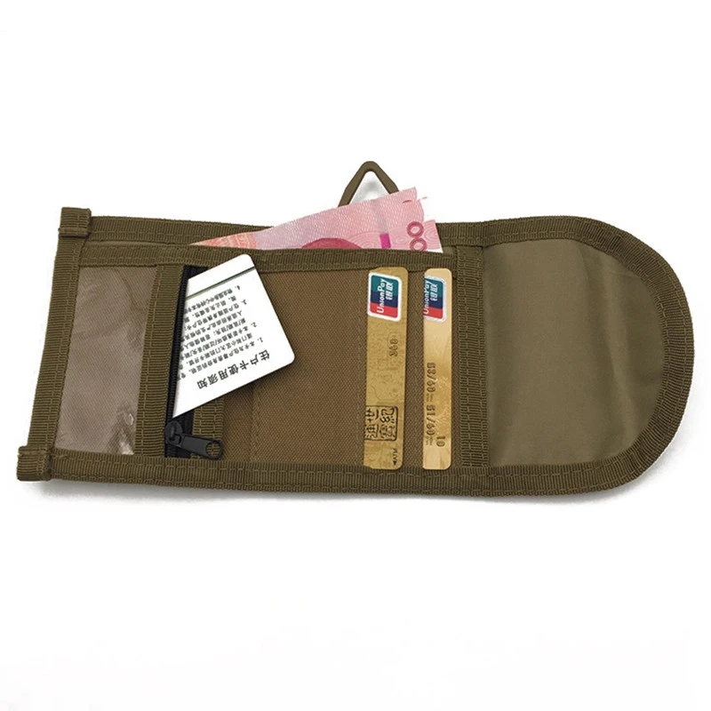 Wholesale Outdoor Multi functional Card Wallet, Fabric Tactical ID Card Holder With Key Holder