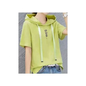 Wholesale Personalized Short Sleeve Womens T Shirts 100% Cotton Unisex women with hoodie  Shirt