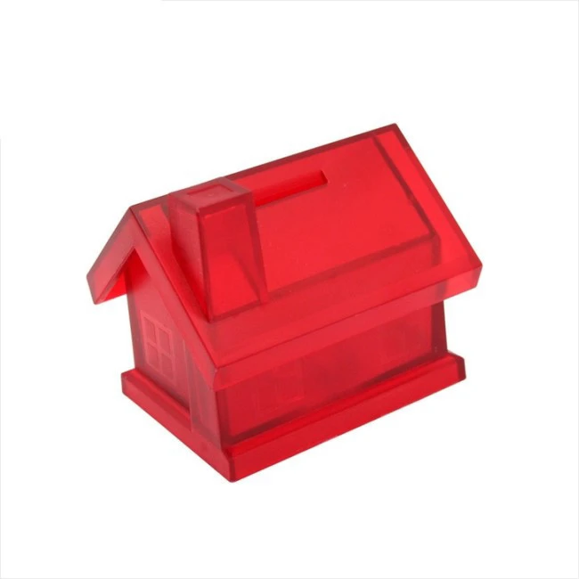 Wholesale Promotional Plastic Cheaper House Coin Box Money Saving Box