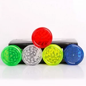 Wholesale Smoking Custom Plastic 3 Parts Acrylic Herb Grinder Tobacco Crusher