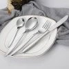 Wholesale stainless steel gold cutlery dinner silverware set for wedding rental