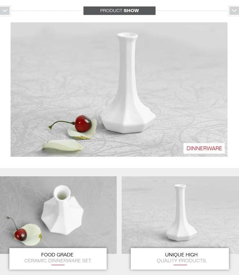 Wholesale white color decoration ceramic chinese porcelain vase for flower