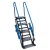 Import Wide and length Double Side safety industrial Aluminium scaffolding ladder folding stair with handrail for prtroleum platform from China