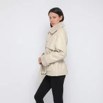 women leather jackets and coats with faux fur collar and belt 2021