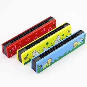 wooden mini harmonica educational music toys mouth organ for  kindergarten