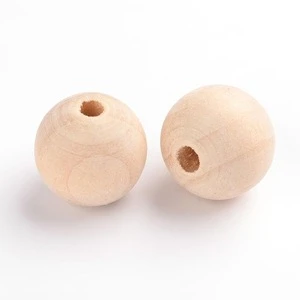 Wooden Plain Beads Round Loose Spacer Natural Ball Jewelry Making Craft DIY 6-22mm