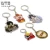 Import WTD China manufacturer high quality custom logo printing stainless iron Keychains from China
