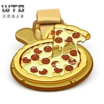 WTD Customized  metal crafts wide ribbon pizza series medal maker online