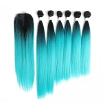 X-TRESS New ombre colored hair japanese fiber synthetic hair extensions heat resistant synthetic kinky curly afro hair weave