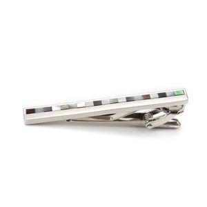 XINLI Neckwear Special Colorful Rhodium Tie Pin Multiple Pearl Combination Inland Ties Clip Brushed Surface Mens Tie Bar Clip