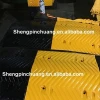 Yellow and black 1000x450x50mm rubber speed bump for sale