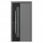 Yohome customized large exterior glass doors top supplier modern front galss door stainless steel door with glass