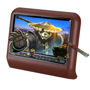 Yongfu 9 inch TFT LCD HD car headrest monitor audio and video disc/MP3 compatible headrest led monitor with pillow