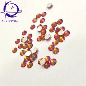 YUXING CRYSTAL Brand Non Hot Fix Flat back Rhinestone ,Colorful Crystal Rhinestone In More Cuts Facets