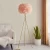 Import Zhongshan factory direct sale modern led feather lampshade hardware iron art floor lamp tripod vertical lamp living room home de from China