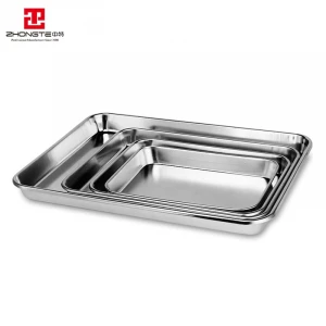 Zhongte Manufacturer in China wholesale restaurant dishes stainless steel food serving trays