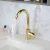 Import Zinc Alloy Handle and Stainless Steel Body Water Tap Gold Deck Mounted Basin Faucet for Bathroom from China