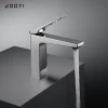 ZOOYI new design high quality single handle deck mounted chromed brass bathroom wash basin faucet