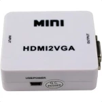 Mini HDMI to VGA Converter with Audio HDMI2VGA 1080P Adapter Connector for PC Laptop to HDTV Projector