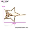 00476 Xuping new style gold plated copper alloy hair jewelry, star shaped design hair pin with Synthetic CZ