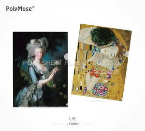 [PolyMuse] Fine art L folder-PP glossy or matt-Museum quality-0.18~0.45mm thickness-Ultra sonic 2 strong welding lines--L shape 1 pocket-Made In Taiwan