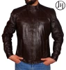 Men Darky Brown Leather Jacket