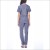 Import Medical Uniform Women's Colorblock V-Neck Natural Stretch Scrubs Set (Navy,M) from Pakistan