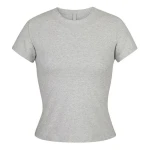 SKIMS Hire Worn In Jersey Round Neck Short Sleeved T Shirt with Cupid Print for Women
