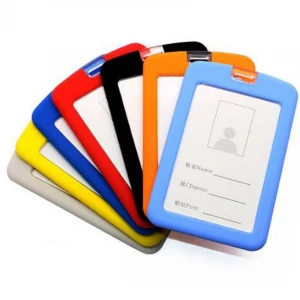 China Supplier Hot Sell Silicone ID Card Holder and Badge Holder