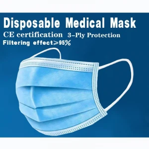 high quality Non-woven 3 ply disposable medical face mask with CE certification