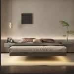 Modern Contemporary Customizable BMS Luxury Home Furniture Bedroom LED Bed In King & Queen Size Bedroom Sets