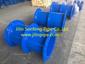 DI double flange pipe with puddle