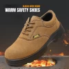 YELLOW SUEDE LEATHER SAFETY SHOES A6200