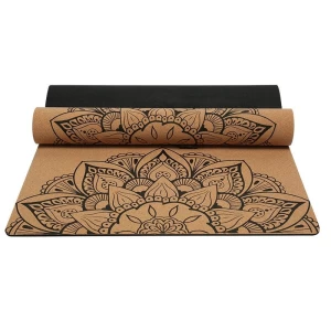 23FITGEAR Eco friendly Sustainable Cork Rubber Gym Exercise Yoga Mat